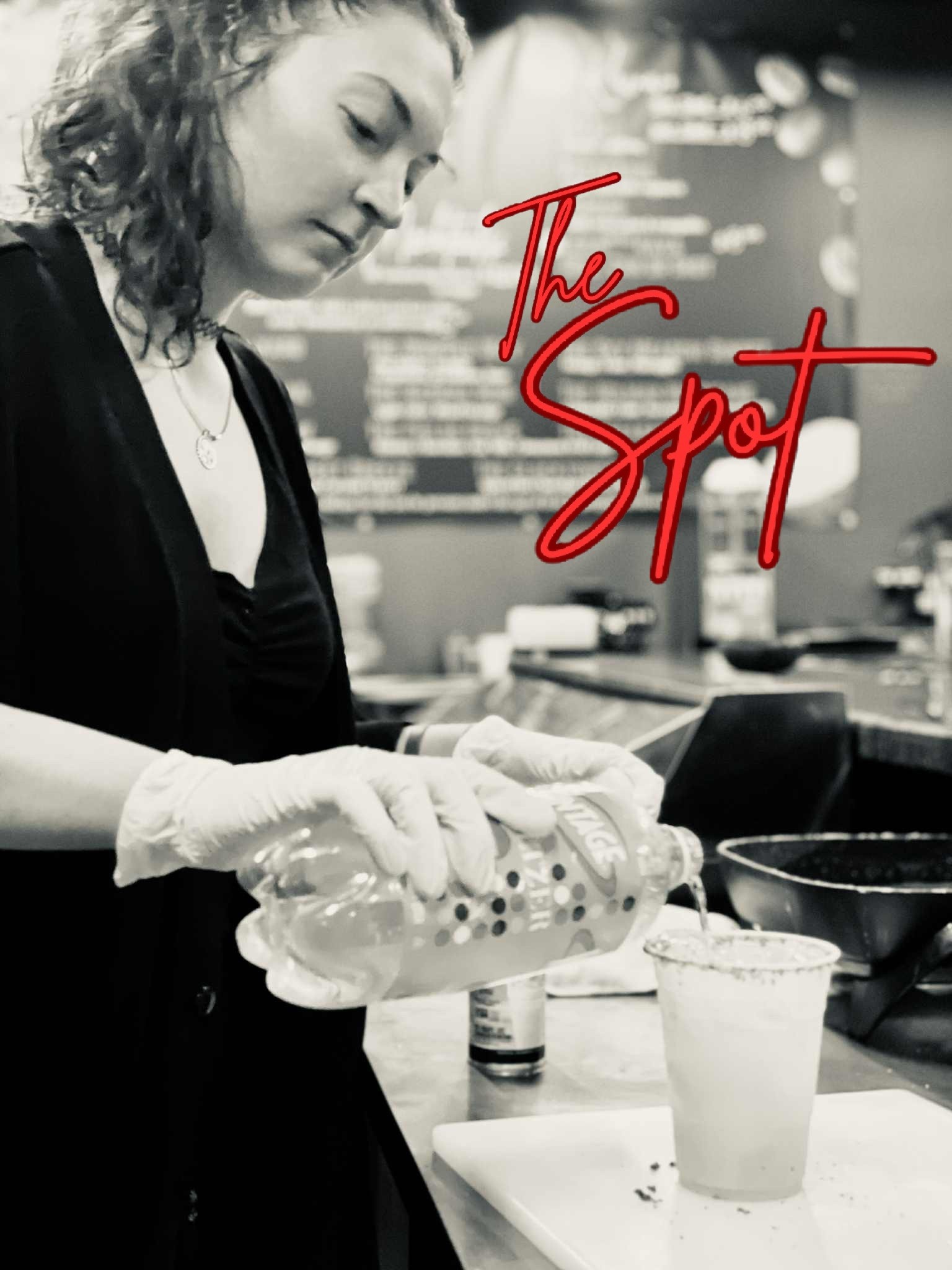 Preparing drinks at The Spot