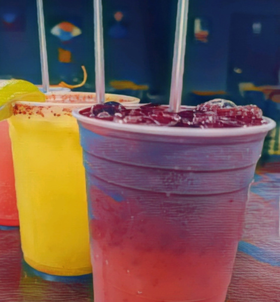 Colorful fruity mocktails at The Spot